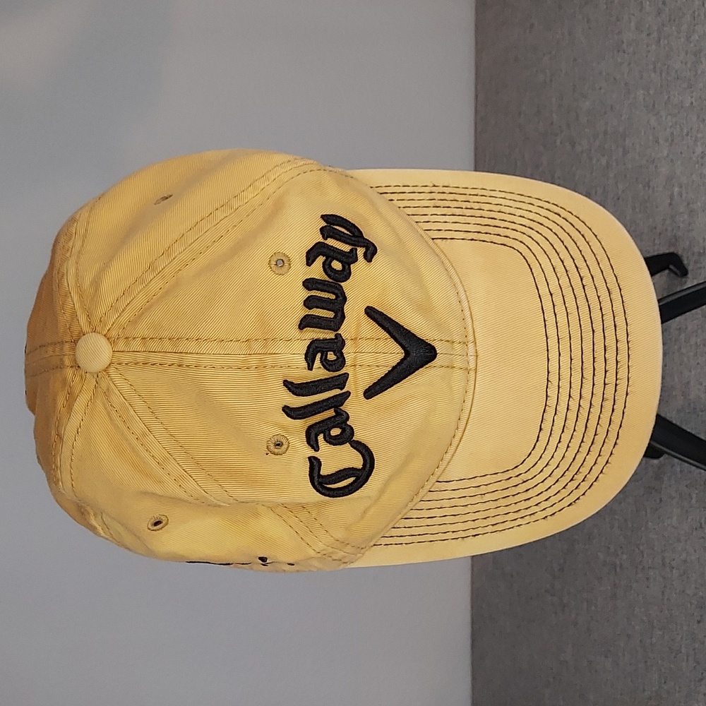 Callaway Touri Series  FT Fusion Technology Mustard Yellow Cotton Golf Hat